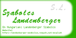 szabolcs landenberger business card